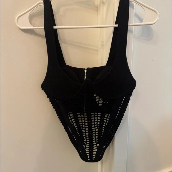 Dion Lee Black Mesh Corset - Picture 2 of 5